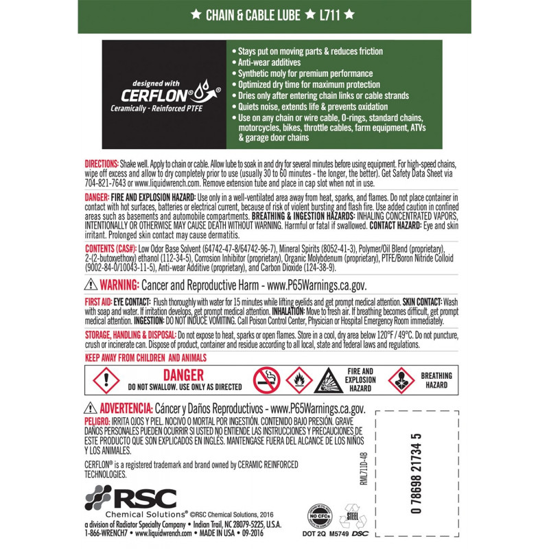 اسپری زنجیر شور همه کاره دوچرخه