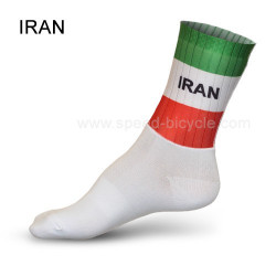 جوراب دوچرخه سواری تیم ایران سفید